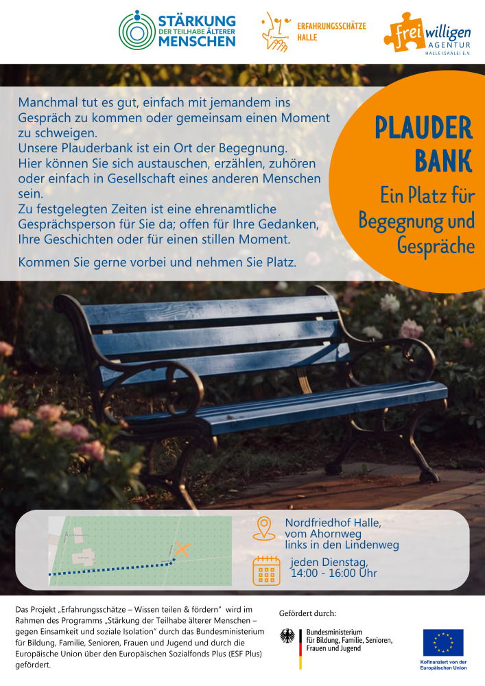 Bild der Plauderbank: Plauderbank | Ein Platz für Begegnung und Gespräche